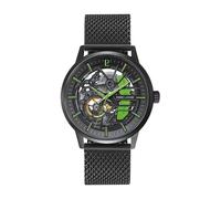 Montre Homme PADDOCK Noir Cadran Noir Bracelet Acier milanais Noir 22 MM