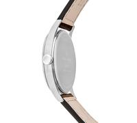 Montre Homme AVIATEUR Argenté Cadran Vert Bracelet Cuir Brun 20 MM