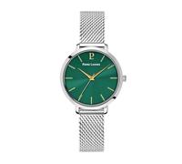 Pierre Lannier Coffret Femme CHOUQUETTE Argenté Cadran Vert Bracelet Cuir Vert 12 MM