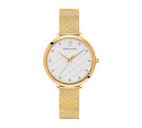 Pierre Lannier Montre Femme Grace Cadran Blanc Bracelet Acier milanais Doré
