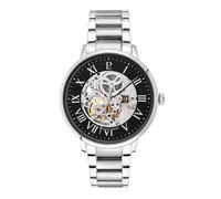 Pierre Lannier Montre Homme Automatique - 42 mm - Cadran Noir - Bracelet Acier Acier - 317B131