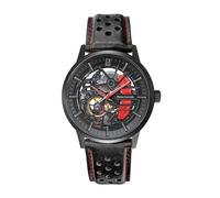 Pierre Lannier Montre Homme Paddock Cadran Noir Bracelet Cuir Noir