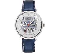 Pierre Lannier Montre Notre-Dame - Homme - Automatique - Cuir Bleu