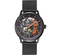 Pierre Lannier Montre Paddock - Automatique - Maille Milanaise Orange - 22mm