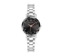 Pierre Lannier - Montres Femme Quartz - Collection Multiples 011L631 - Boîtier Rond en Acier Argenté - Bracelet Interchangeable Acier Argenté 14 mm - Étanche 50M - 3 Aiguilles
