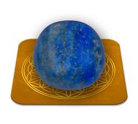 Pierre Lapis-Lazuli Naturelle Polie 2-3 cm Qualité Premium | Communication Aisée, Intuition et Lucidité | Fleur de Vie incluse | Guide Pratique & Méditation Offertss | Cadeau Zen Bien-être | 1 unité