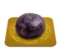 Pierre Lépidolite Naturelle Polie 2-3 cm Qualité Premium | Apaisement, Equilibre, Sommeil | Fleur de Vie incluse | Guide Pratique & Méditation Offerts | Cadeau Zen Bien-être | 1 unité