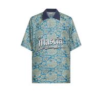 Pierre-Louis Mascia - Chemise Polo Aloe Soie - Homme - Tops - Bleu - Taille: L