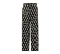 Pierre-Louis Mascia - Pantalon à cordon de serrage motif losanges - Femme - Pantalons - Noir - Taille: 38 FR