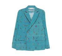 Pierre-Louis Mascia - Veste en soie imprimée - Femme - Vestes - Bleu - Taille: 42 FR