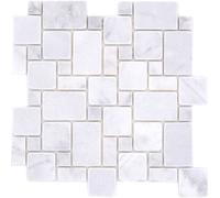 Pierre Naturelle Carrelage Mosaïque Marbre Blanc Mat Sol Mur Cuisine Douche
