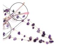 Pierre Naturelle Lunettes Chaîne Mode Nouveau Gravier Rose Quartz Charme Lecture Lunettes De Soleil Lanière Sangle Collier Lunettes Chaîne Cordon,Améthyste