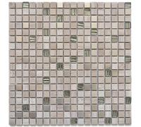 Pierre Naturelle Mosaïque Carreau Optique Bois Inox Gris Blanc WB92-2002 1Matte