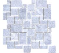 Pierre Naturelle Mosaïque Marbre Gris Clair Mat Sol Mur Cuisine Bain Douche