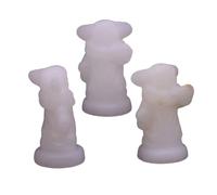 Pierre naturelle sculptée 3,8 cm - Décoration d'intérieur - Cadeau d'Halloween ou d'anniversaire