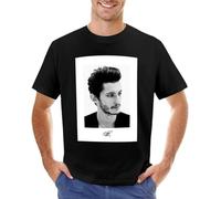 Pierre Niney French Actor Portraits T-Shirt Graphic T Shirts Boys Animal Print Shirt Men Graphic T Shirts Black S