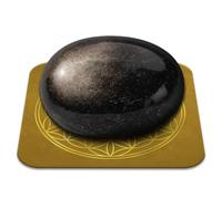 Pierre Obsidienne Dorée Bien-être Polie 3-4 cm Qualité Premium | Protection, Ancrage, Confiance & Volonté | Fleur de Vie incluse | Guide Pratique & Méditation Offerts | Cadeau Zen Spirituel | 1 unité