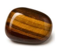 Pierre Oeil de Tigre Naturelle Roulée 3 à 4 cm, Lithothérapie Protection, Force et Ancrage, Guide Oeil de Tigre Inclus, Chakra Racine et Plexus, Collection Minéraux Bien-Être - 1 Unité