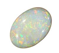 Pierre opale de feu naturelle de forme ovale australienne de 11,25 Ratti / 10,32 carat certifiée en laboratoire pour homme et femme S-B09X368K-01