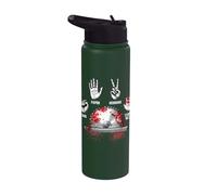 Pierre papier ciseaux Table scie drôle charpentier travail Stainless Steel Insulated Water Bottle