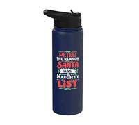 Pierre Père Noël avec inscription drôle Peter Name Stainless Steel Insulated Water Bottle