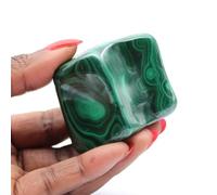 Pierre polie Naturelle de Malachite de 130 grammes et 50 millimètres, Minéral Malachite du Congo-Kinshasa, Pierre véritable, Article Unique, Minéral de Collection, Minéral de Force