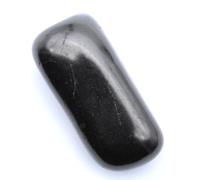 Pierre polie Naturelle de shungite de 75 grammes et 60 millimètres, Minéral Shungite de Russie, Minéral véritable, Œuvre Exclusive, Décoration et Collection, Minéral de spiritualité