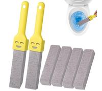 Pierre Ponce Brosse WC Avec Deux Poignées - Brosse de Nettoyage Remplaçable Pour Piscine et Toilettes - 6 Pièces Pour Enlever le Calcaire - Produits et Accessoires de Nettoyage