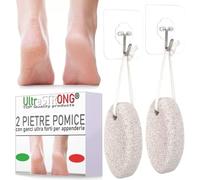 Pierre ponce pour pieds, Exfoliant Pieds UltraSTRONG - Qualité Garantie - 2 pierres ponce pieds, pédicure naturelle, gommage enlever la peau morte et callosités pieds - nettoyage des pieds