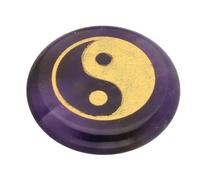 Pierre précieuse avec gravure Yin & Yang | Disque en pierre naturelle de 3 cm | Méditation et pleine conscience, 3 cm, Gemme, Diverses