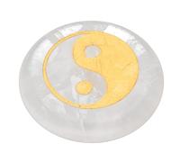 Pierre précieuse avec gravure Yin & Yang | Disque en pierre naturelle de 3 cm | Méditation et pleine conscience, 3 cm, Gemme, Diverses