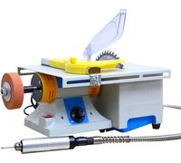 Pierre précieuse Bijoux polisseuse, Mini table de scies circulaires Banc de polissage Machine tampon, Bricolage Tour 0-10000 tr / min avec arbre flexible pour les hobbies de bricolage-traitement du bo