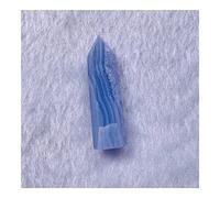 Pierre précieuse d'agate bleue naturelle baguette magique points Reiki décor ménage (couleur : n° 4)