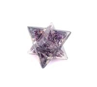 Pierre précieuse de guérison Prajet Orgone Merkaba pour l'équilibre énergétique, la méditation et l'alignement des chakras (Amethyst)