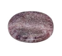 Pierre précieuse disque de 3 à 5 cm + carte de pierres précieuses | Pierre de massage agréable au toucher | Lebensquelle Plus (lépidolite, violet)