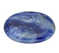 Pierre précieuse disque de 3 à 5 cm + carte de pierres précieuses | Pierre de massage agréable au toucher | Lebensquelle Plus (sodalite, bleu)