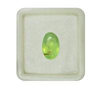 Pierre précieuse en vrac de préhnite naturelle calibrée de 55 carats, forme ovale, guérison des chakras, pierre de naissance à facettes, fabrication de bijoux, pierre précieuse de 2 carats