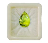 Pierre précieuse en vrac de préhnite naturelle calibrée de 55 carats, forme poire, guérison des chakras, cabochon, pierre de naissance, fabrication de bijoux, pierre précieuse de 3 carats