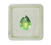 Pierre précieuse en vrac de préhnite naturelle calibrée de 55 carats, forme poire, guérison des chakras, pierre de naissance à facettes, fabrication de bijoux, pierre précieuse de 5 carats