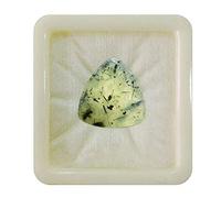 Pierre précieuse en vrac de préhnite naturelle calibrée de 55 carats, forme trillion, guérison des chakras, cabochon, pierre de naissance, fabrication de bijoux, pierre précieuse de 6 carats