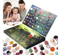 Pierre precieuse et minéraux, cristaux et pierres précieuses 24pièces pierre précieuse pour Adultes Apprentissage Interaction parent-enfant, coffret pierres et cristaux pour la famille et les amis