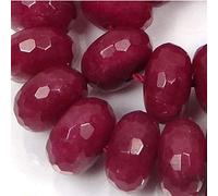 Pierre précieuse naturelle à facettes Rubis rouge du Brésil Rondelle en vrac 38,1 cm (Taille : 5 x 8 mm)