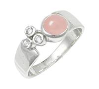 Pierre précieuse Quartz rose Bague plaquée argent femme C1152BX28_74 (23.6)