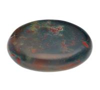 Pierre précieuse tranche, 3 à 5 cm, avec carte en pierres précieuses, agréable au toucher, Lebensquelle Plus (héliotrope, vert)