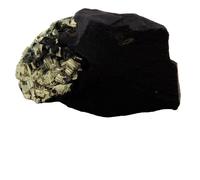 Pierre-Pyrite - ABIJOUX - Serre-Ponçon - 98.6 cts - Pyrite sur matrix noir
