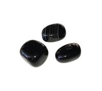 Pierre roulée - France Minéraux - Agate noire - Taille 2-5 cm - Vendue à l'unité - Pierre naturelle