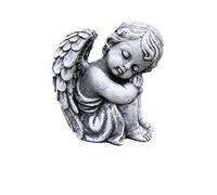 Pierre Statue Ange Assis, Massif en Pierre, Le Gel et aux intempéries jusqu'à -30 °C