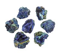 Pierre symbiotique naturelle azurite malachite, cristal de géode, spécimen minéral, pierre de guérison aura, artisanat décoratif(250-300g 1pack)