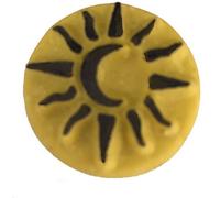 Pierre Tatouage Temporaire en résine Magic Tattoo- SOLEIL & LUNE 3 cm X 3 CM (pierre seule sans le kit encre)