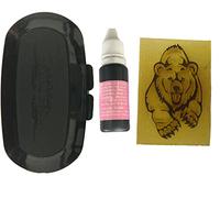 Pierre Tatouage Temporaire Ephémère Magic Tattoo- Encre 20 ml +Encreur XXL + OURS 5 CM X 3 CM